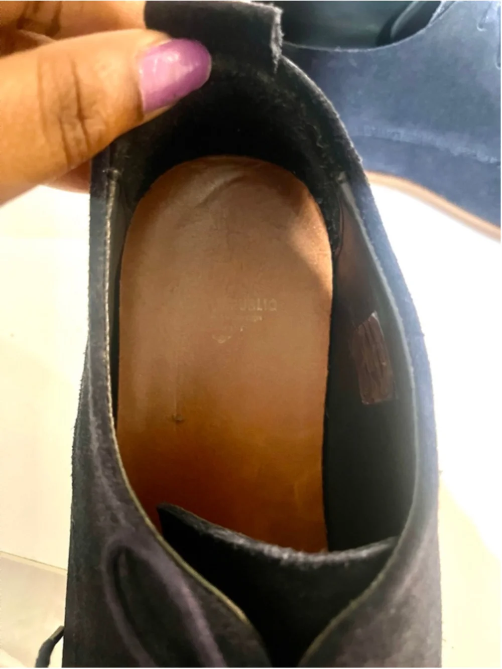 Royal RepubliQ Navy Suede Derby Shoes Men Size 41/10